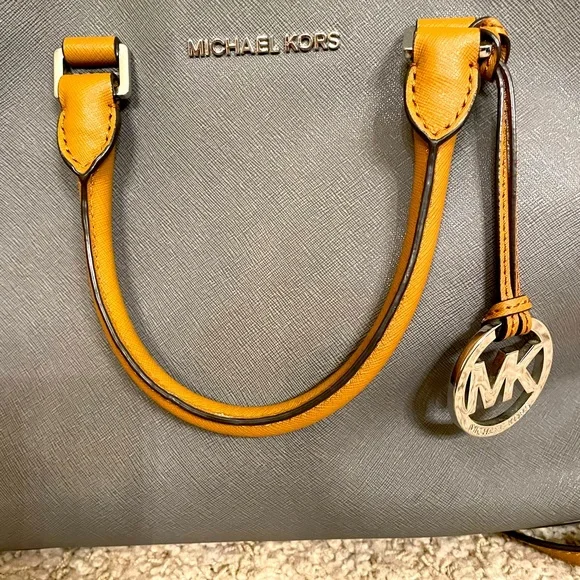 Michael Kors, Taupe with tan trim, Purse - Picture 7 of 8